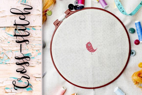 A Bird of Paradise Cross-Stitch Design for Holiday Products