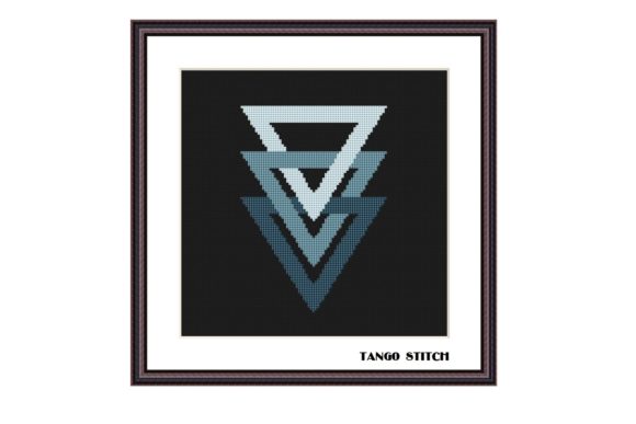 A Designer's Review of Blue Triangles Abstract Cross Stitch