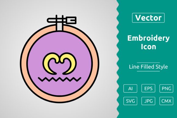 A Designer's Review of the Filled Outline Icon for Embroidery