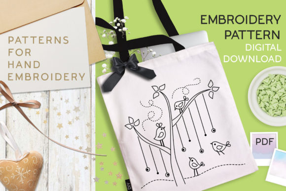 A Designer's Take on the Birds Tree Embroidery Pattern