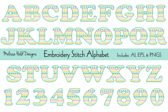 A Practical Review of the Colorful Embroidery Stitch Alphabet