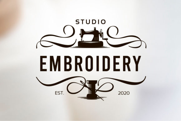 A Retro Logo Design for Embroidery Studios