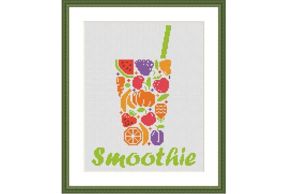 Embroidery Designer Review: The Smoothie Kitchen Cross Stitch Pattern