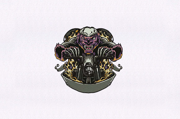 Reviewing the Monster Riding Chopper Embroidery Design for Personalized Gifts