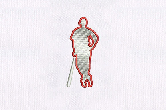 Silhouette Baseball Player Embroidery Design Review