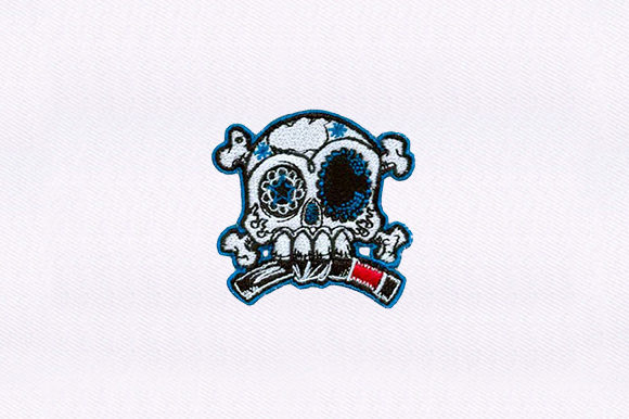 Skull Crossbones: A Designer's Take on Halloween Embroidery